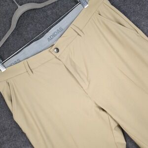 Adidas Golf Pants Mens 36 x 34 Tan Chino Straight Fit Performance